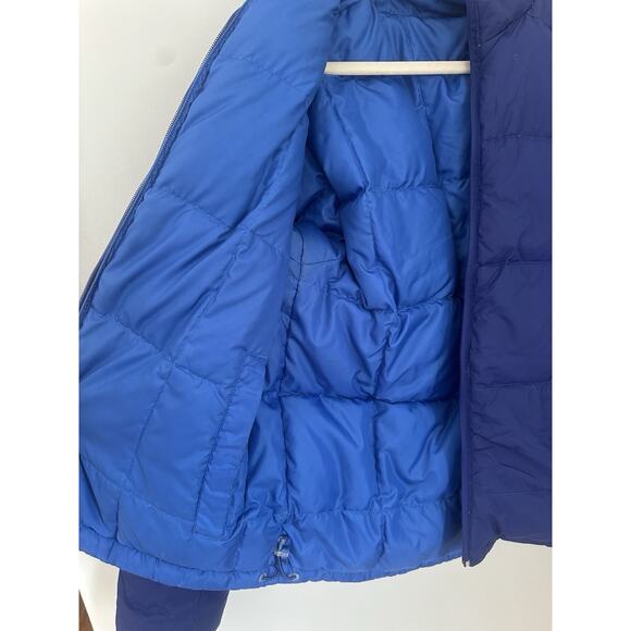 L.L. Bean Men's Med Down Filled Puffer Blue Reversable Parka Jacket - Picture 7 of 13